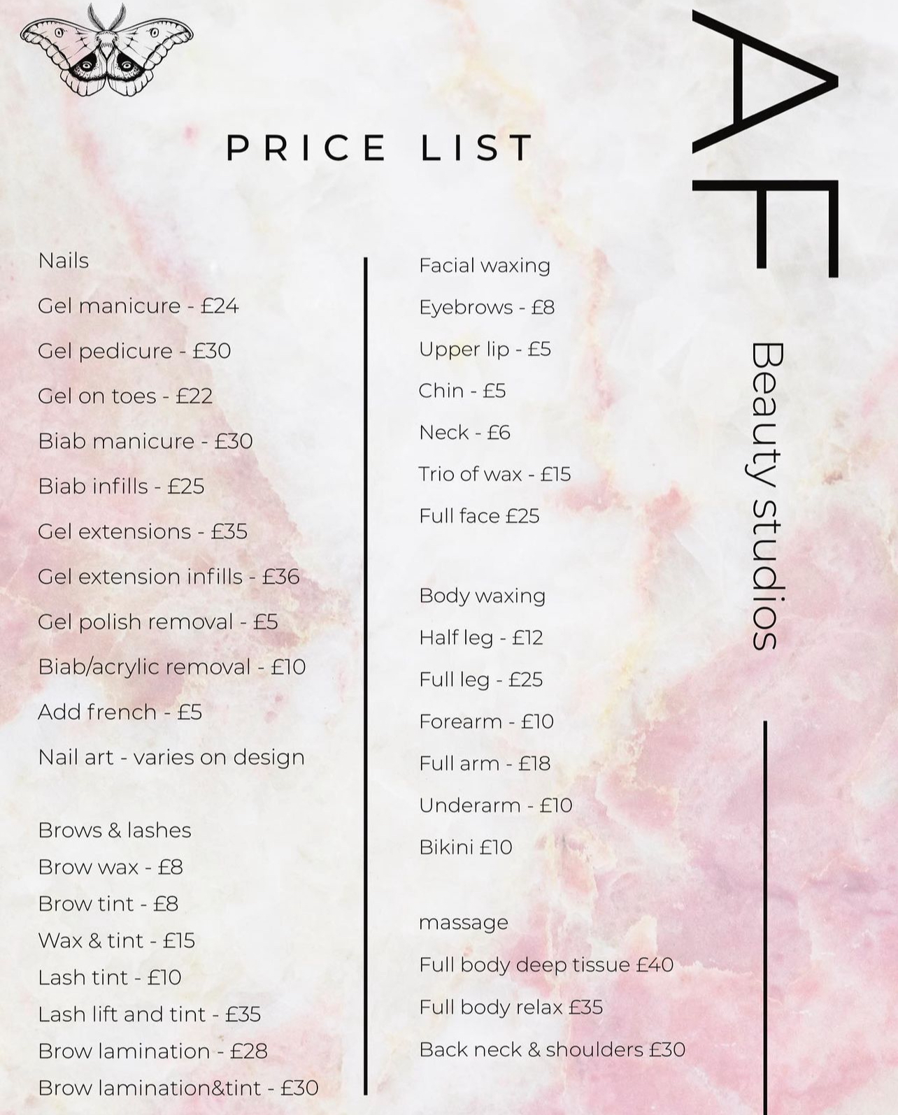 Price List